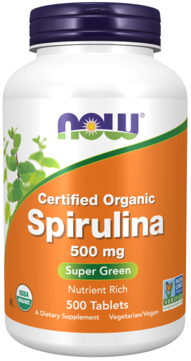 Spirulina Certified Organic 500 mg 500 Tabletas